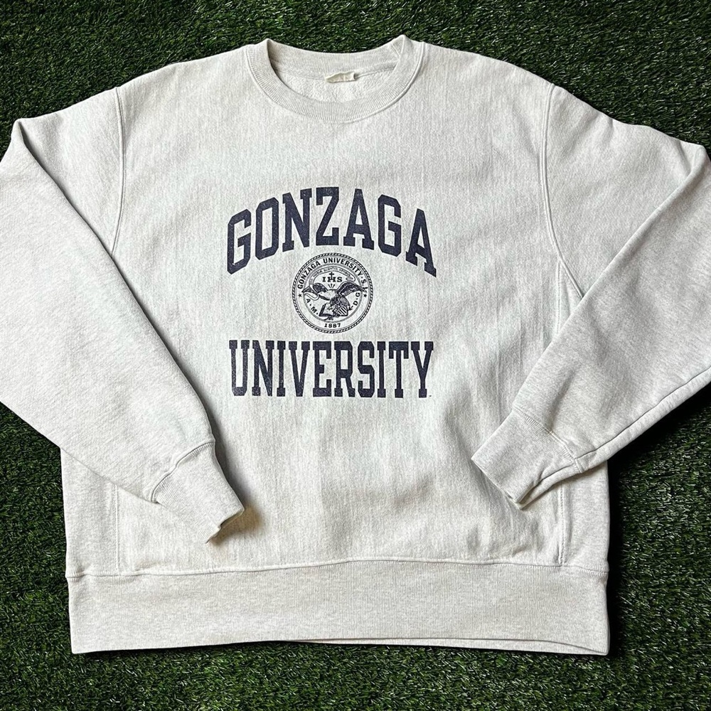Champion Heavyweight Reverse Weave Gonzaga Crewneck Men’s L, Great Condition!